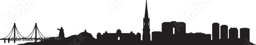 Gothenburg Sweden City Skyline Silhouette. design Vector black silhouette