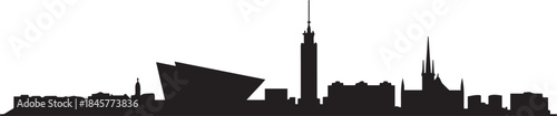 Gothenburg Sweden City Skyline Silhouette. design Vector black silhouette