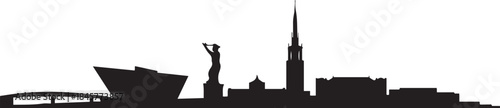 Gothenburg Sweden City Skyline Silhouette. design Vector black silhouette