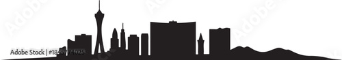 Las Vegas skyline. design Vector black silhouette