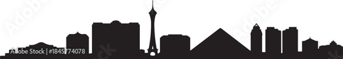 Las Vegas skyline. design Vector black silhouette