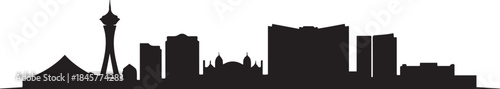 Las Vegas skyline. design Vector black silhouette