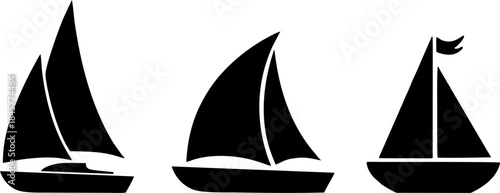 Minimal Sailboat Icon Collection