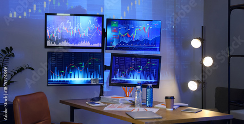 Interior of trader's office...