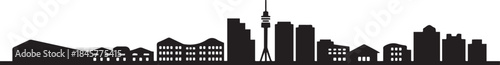 Bukit Merah Skyline Sleek minimal. design Vector black silhouette