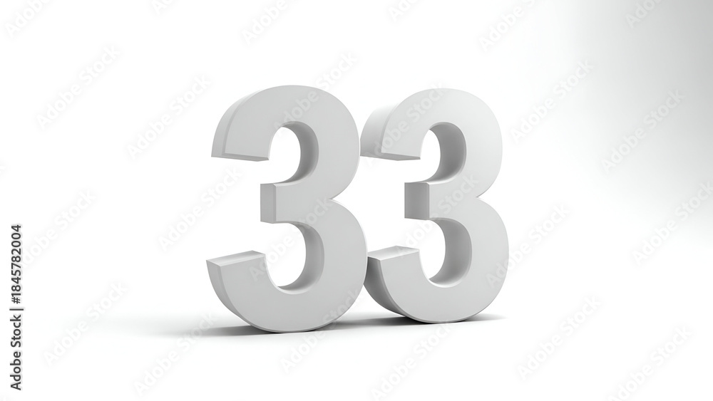 Fototapeta premium 33 Sculpture on White Background