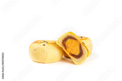 Handmade Custard Bean Paste Pastries with Golden Chiffon Exterior