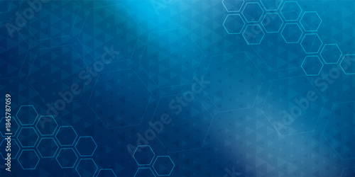 abstract technology background with hexagons