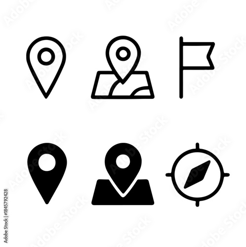 Minimalist Navigation Icons Pack – Clean Line UI Set