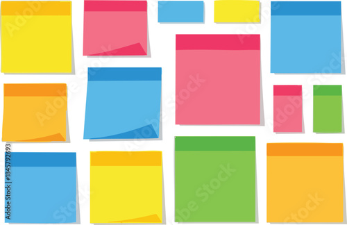 Colorful Sticky Notes Collection for Reminders and Organization