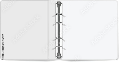 Blank White Binder Organize Documents and Presentations with Ease