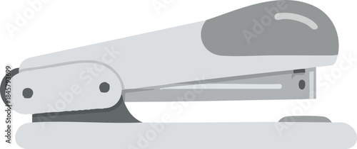 A crisp minimalist illustration of a modern stapler for office or school supply designs