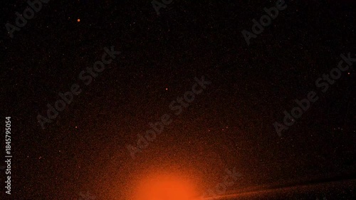 Abstract orange particle plasma animation