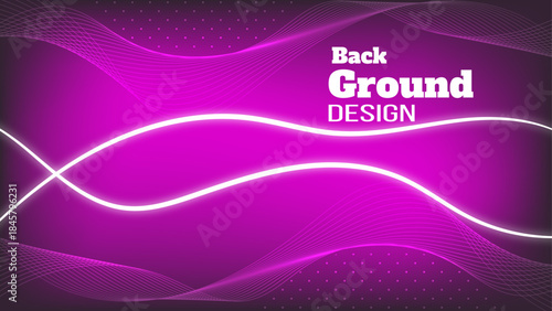 Neon Magenta Wavy Lines Background (16:9)