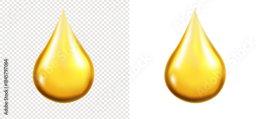 Oil Drop Isolated Transparent And White Background