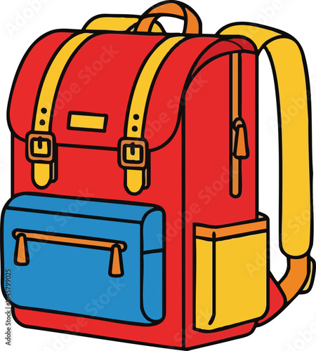 Red Backpack for School or Travel  A Colorful and Practical Accessory