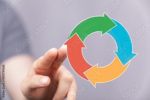 Image of a hand pointing to...