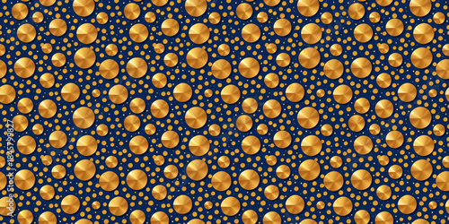 Artistic seamless New Year pattern, golden confetti, graphic aesthetic for backgrounds, fabrics, wrapping paper, and designs