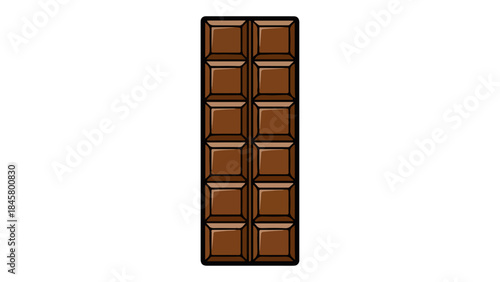simple vector chocolate bar on white background