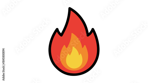 simple fire icon vector illustration