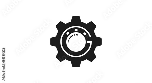 Gear with Central Sphere: A Symbol of Precision and Innovation.