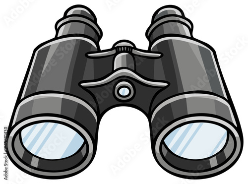 Cartoon illustration of binoculars