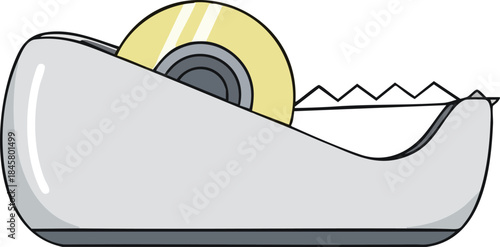 Tape Dispenser Illustration Office Supply for Packaging & Crafting Needs