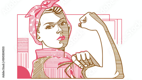 Empowering Women: Symbol of Support and Strength Vector Illustration