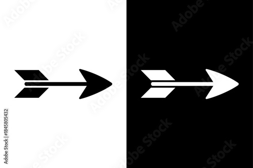 Arrow Icon Set Silhouette Style for Direction and Navigation Graphics