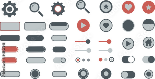 UI Elements Icons Set for Web and Mobile Interface Design