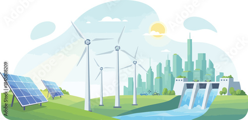 Renewable energy vector illustration.eps