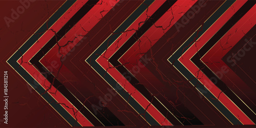 Abstract red neon arrow light glow background. Futuristic cyber laser line motion banner for casino. Dynamic techno perspective beam 3d graphic design.