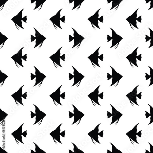 fish seamless pattern for background, texture, fabric motif, gift wrapping, wall decoration