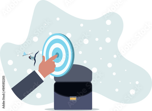 Goal oriented, setting goal and focus on target and aim to achieve success, work toward mission target,life and employment of people.