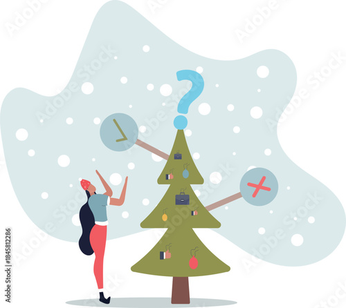 Decision making or logical thinking, choose right or wrong, correct or incorrect, solve problem, critical thinking, decide and dilemma concept.life and employment of people.