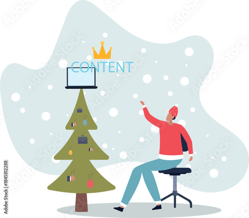 Content strategy for advertising and marketing, brand communication or social media idea, customer engagement concept.life and employment of people.