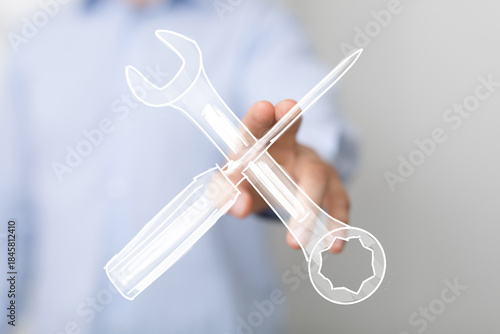 Digital tools concept.  Rep...
