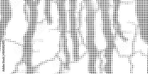 Subtle halftone texture overlay monochrome abstract seamless polka dot horizontal geometric pattern vector background, smooth dots spraying and halftone dot black and white texture overlay grunge art.