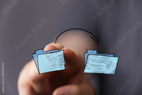 Image depicts data transfer...