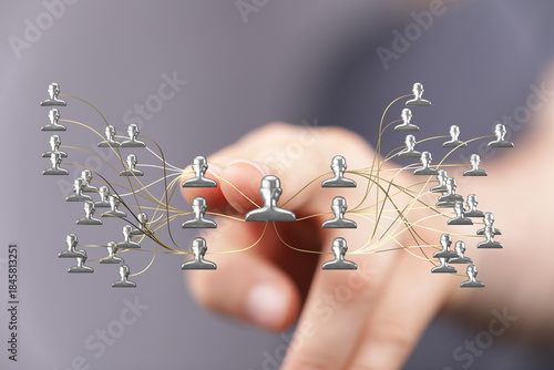 Abstract network of people ...