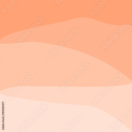 Wallpaper Mural Minimalist abstract background featuring layered curves in soft peach and orange tones. The design mimics sand dunes or smooth waves, offering warm, clean copy space for summer or modern branding Torontodigital.ca