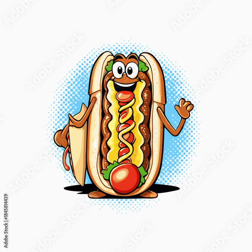 nice hotdog vector image