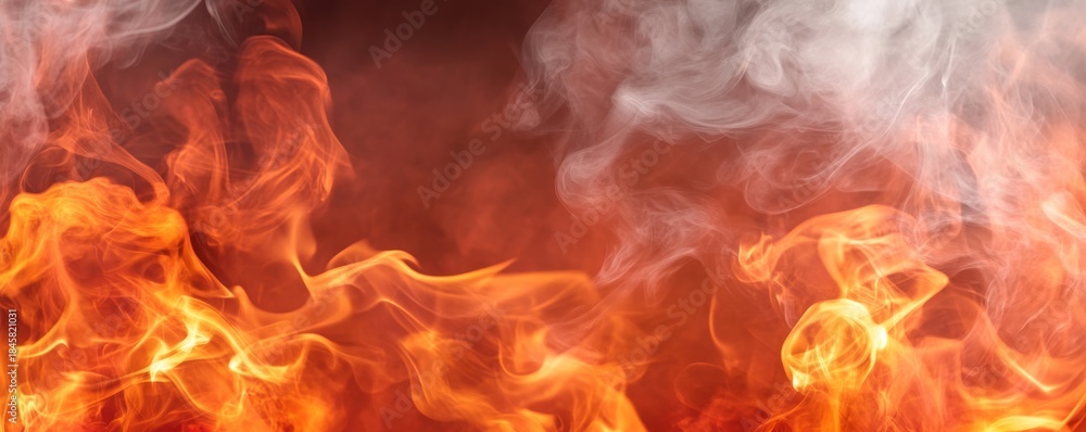 Fototapeta premium Abstract Flames Ethereal Fire and Smoke Texture, background , heat