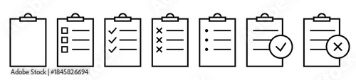 Set of checklist icons