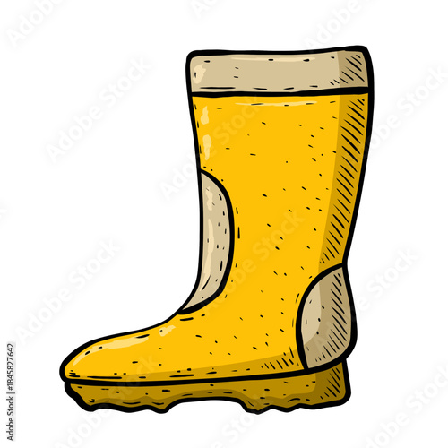 illustration of a rubber boots
