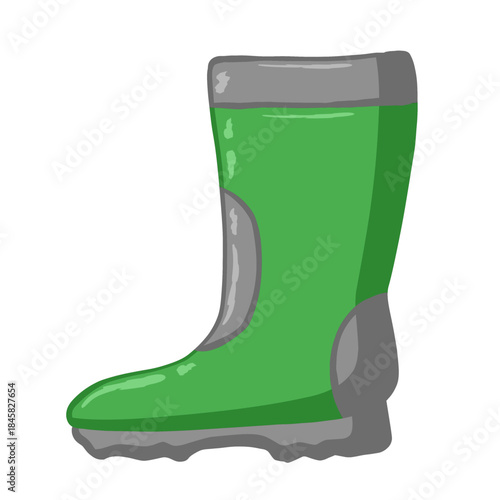 green rubber boots