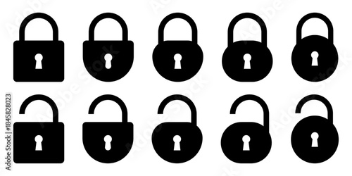 Lock and unlock icon