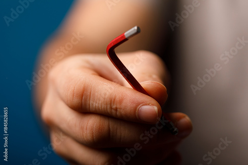 Close-up of a hand holding ...