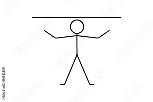 Simple stick figure drawing with outstretched arms
