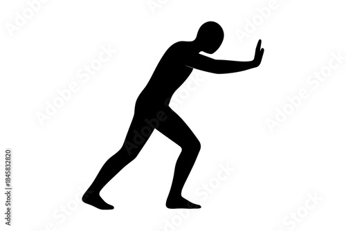 Silhouette of a dancing person in dynamic pose